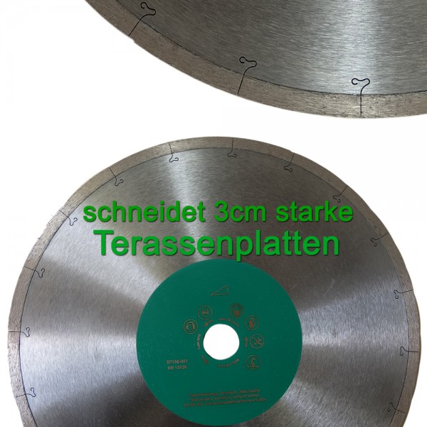 Diamant-Trennscheibe Ø 250 - 350mm Terassenprofi für 2-3cm starke Terassenplatten