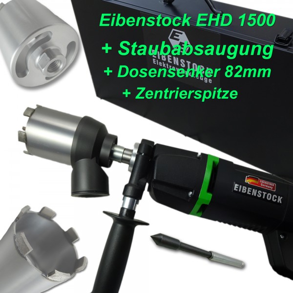 Eibenstock EHD 1500 Set Diamant Bohrgerät zum Dosensenken im Elektrogewerbe bis Ø 82 mm