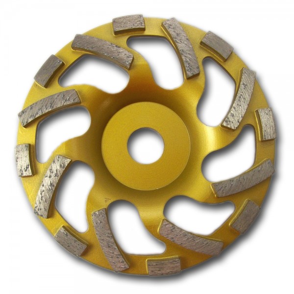 Diamant-Schleiftopf Ø 125 u. 175mm Beton-Turbo (gold) oder Estrich