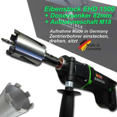 Eibenstock Dosensenker-Trocken 35471000 – 82 Mm, M16-Gewinde Für Mauerwerk